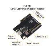ESP32-CAM-MB + Micro USB Programmer – CH340G Serial Chip OV2640 Camera - Image 6